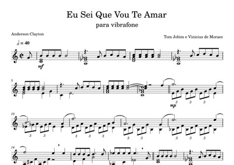 Eu Sei Que Vou Te Amar Sheet Music Tom Jobim E Vinicius De Moraes