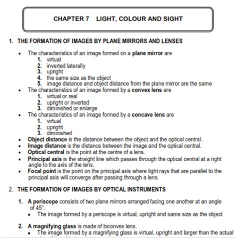 The study paths that form four students can choose include engineering, science, maths, living skills. Chapter 7 - Light Colour and Sight (Topical Test ...