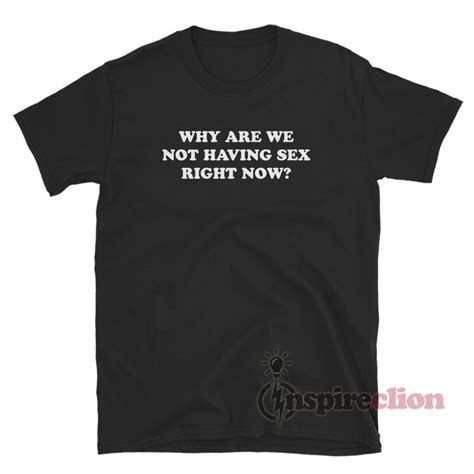 why are we not having sex right now t shirt