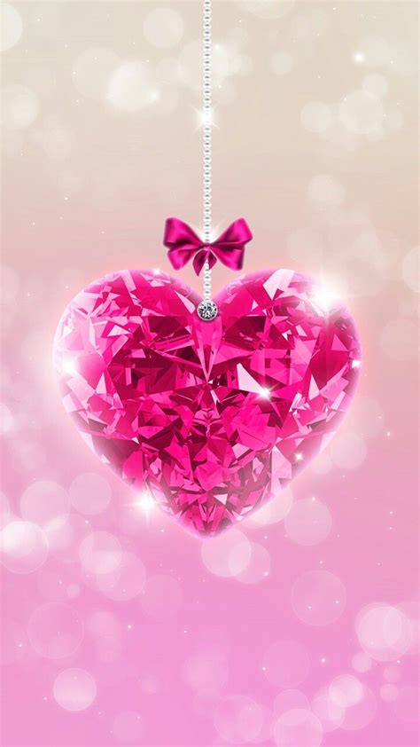 Pink Heart Sparkly Wallpaper Minnie Wallpaper Heart Wallpaper Hd