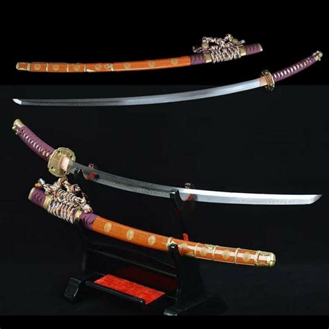 Sold At Auction Japanese Clay Tempered Folded Steel Samurai Tachi Sword