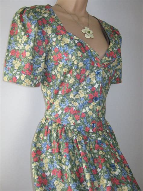 LAURA ASHLEY Vintage Fragrant Summer Meadow Day Tea Dress Etsy UK
