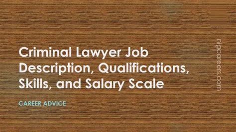 Criminal Lawyer Job Description Skills And Salary Scale