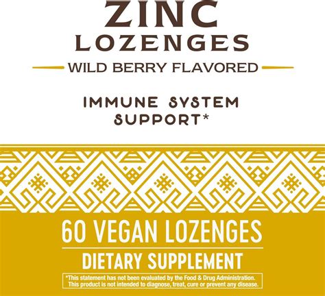 Natures Way Zinc Lozenge With Echinacea And Vitamin C Wild Berry Flavor 60 Lozenges 60 Count