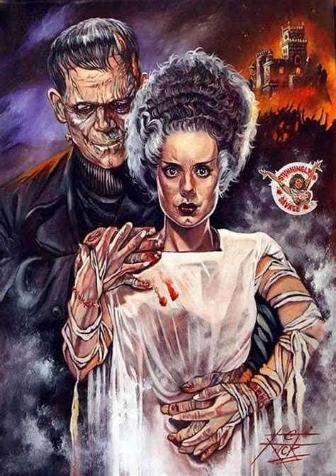 Universal Classic Monsters Art The Bride Of Frankenstein 1935 By Rick