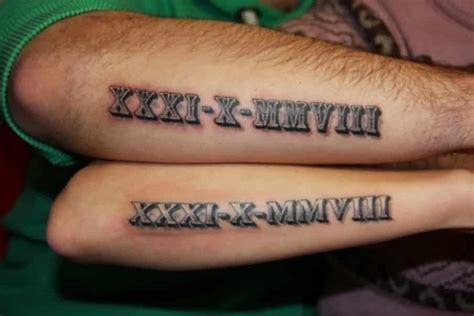Roman Numerals Tattoo On Arm 100 Roman Numeral Tattoos For Men Manly