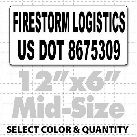 Usdot Number Magnetic Sign For Trucks Small Compliance Sign