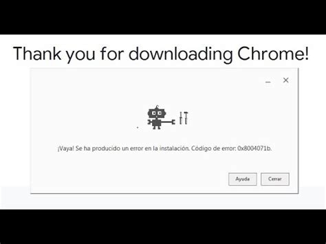 Como arreglar el error de instalación x b al actualizar Chrome YouTube