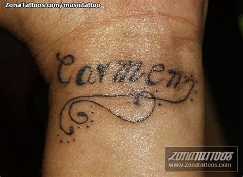 Tattoo Of Letters Names Carmen