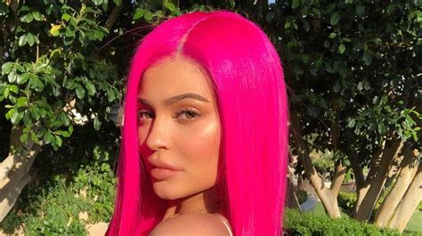 Kylie Jenner Wears Neon Pink Waist Length Hair At Coachella Allure