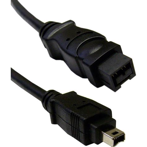Firewire 400 9 Pin To 4 Pin Cable Black Ieee 1394a 15 Foot Walmart