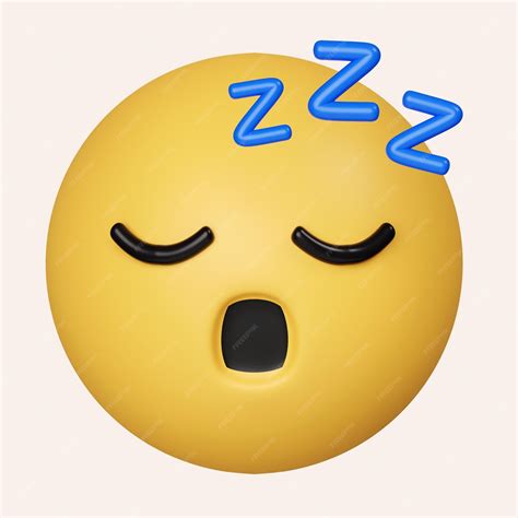 Premium Psd 3d Sleeping Emoji Snoring Emoticon Zzz Yellow Face With