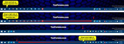 Quick Launch Toolbar Add Or Remove In Windows 10 Windows 10 Tutorials