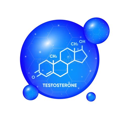Symbol Of Testosterone Skeletal Formula Logo Molecular Chemical Formula Of Sex Hormone Male
