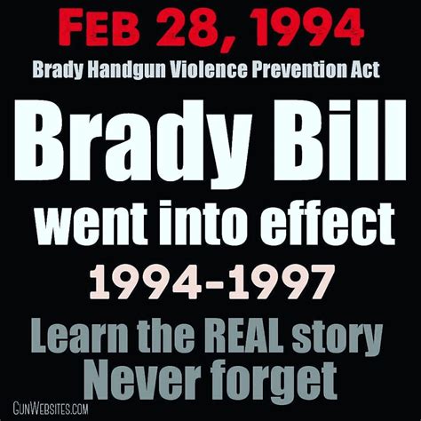 Brady Handgun Violence Prevention Act 1994gun Calendars