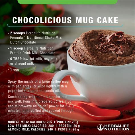 Herbalife recommends replacing some meals with its formula 1 shakescredit: Herbalife Protein Mug Cake in 2020 | Herbalife shake ...