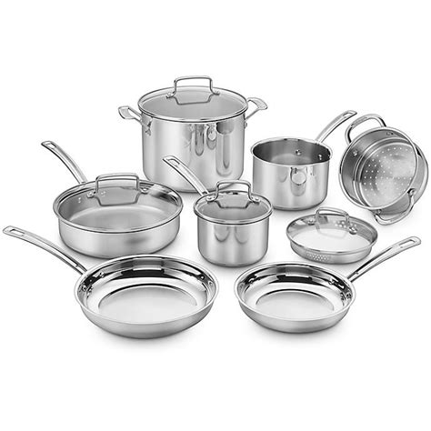 Cuisinart Chefs Classic Pro 11 Piece Cookware Set In Stainless Steel