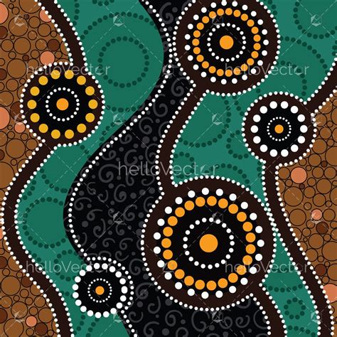 Aboriginal Dot Art Vector Background Download Graphics And Vectors