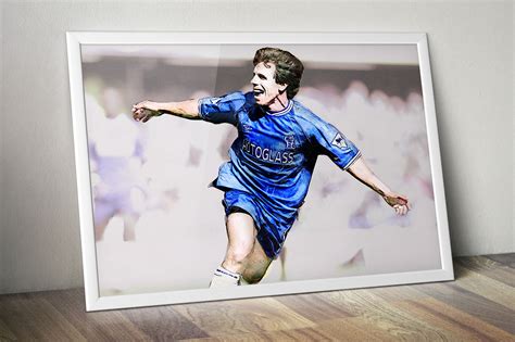 A3 Portrait Of Chelsea Legend Gianfranco Zola Voted As The Best Ever