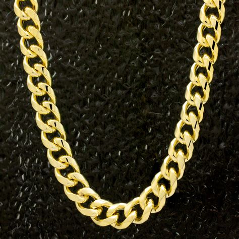 Miami Cuban Curb Gold Chain 10mm King Ice Touch Of Modern
