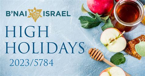High Holidays 2023 Bnai Israel Congregation