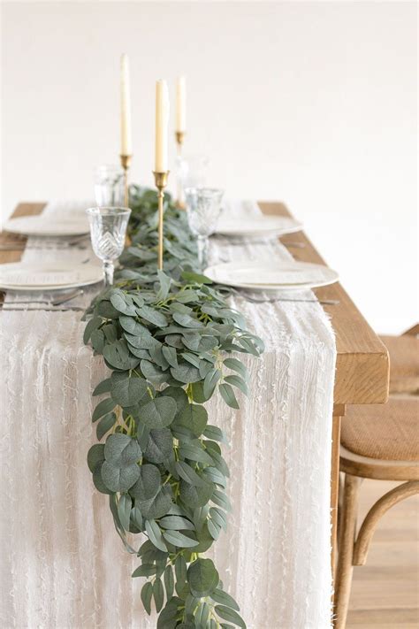 Sage Eucalyptus And Willow Leaf Greenery Garland Ft Greenery Wedding Centerpieces Greenery