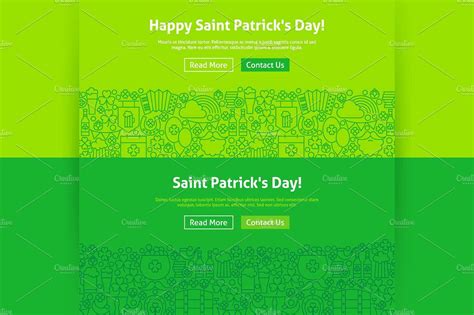 Patrick's day has been celebrated for centuries. Saint Patricks Day Line Web Banners #Good#symbols#websites ...