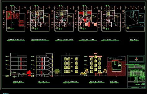 Residential Building Dwg Block For Autocad • Designs Cad