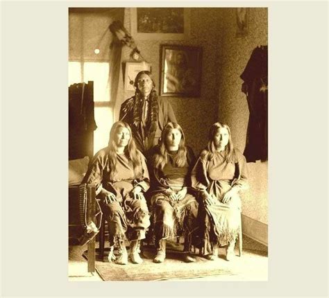 1892 Comanche Chief Quanah Parker Photo With 3 Wives Indian Native American Ebay Native