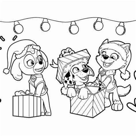 Paw Patrol Winter Coloring Pages