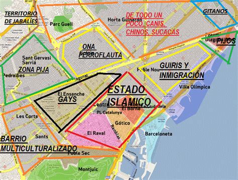 Mapa Barcelona Por Barrios Mapa Interactivo Distribución Del Voto