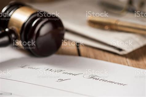 Last Will And Testament Form With Gavel Stock Photo Download Image