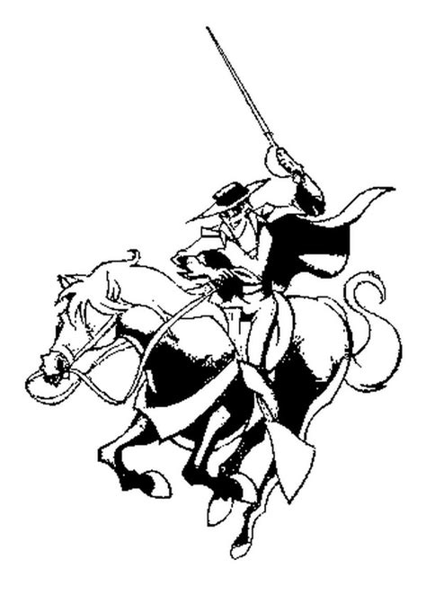 Coloriage Zorro  Zorro 1