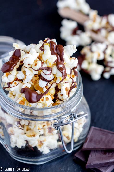 Dark Chocolate Drizzled Kettle Popcorn Easy Homemade T For Holidays