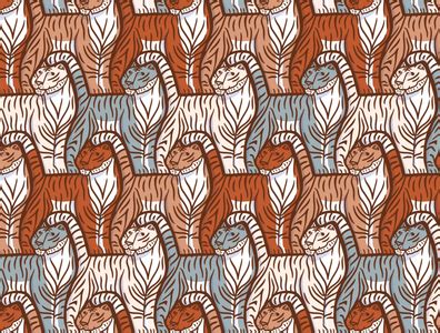 Tiger pattern by Renée van den Kerkhof on Dribbble