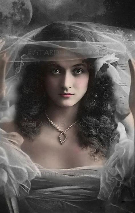 Antique Photo Beautiful Bride 1890s Hand Colored Photo Instant Digital Download Vintage