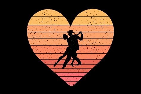 T Shirt Dancing Couple In Love Sunset Color 2734705 Vector Art At Vecteezy