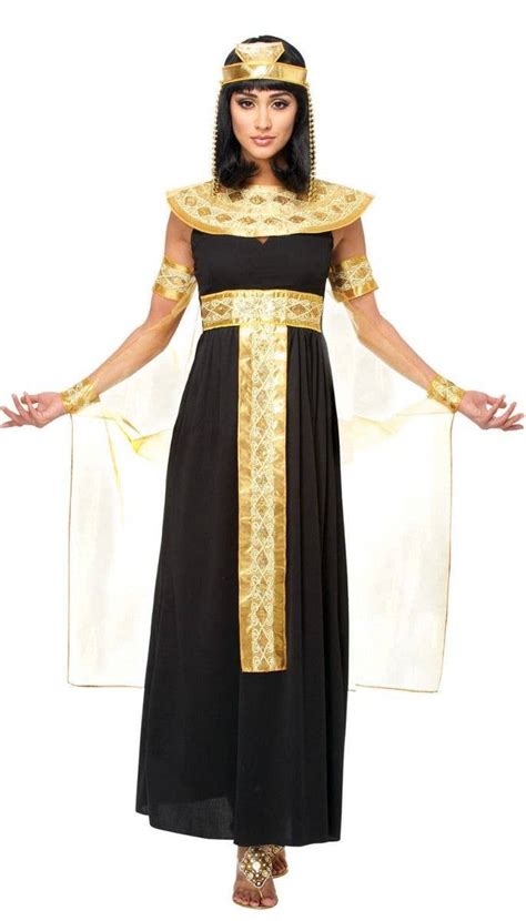 queen of the nile black costume womens cleopatra fancy dress costume