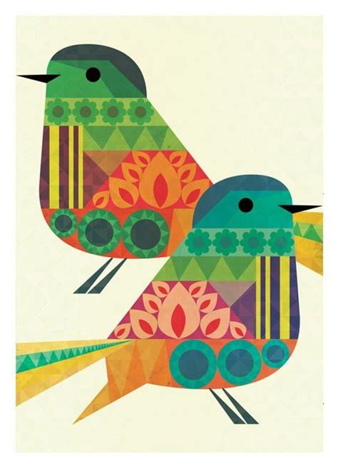 Folk Birds Illustrated By Neil Stevens Bird Art Bird Prints Art Design
