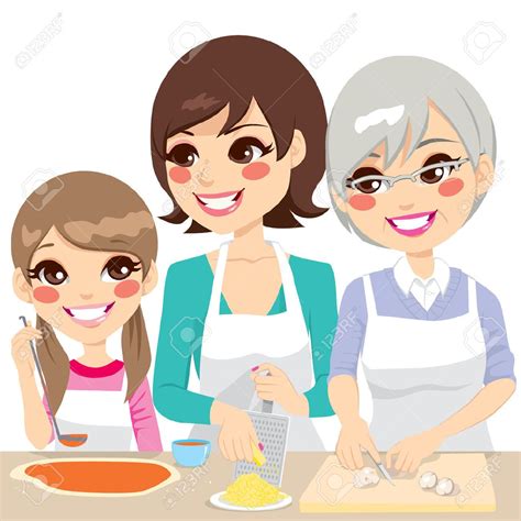 Hija Madre Y Abuela Cocinando Una Deliciosa Pizza Yummy Homemade
