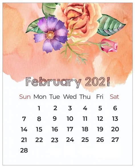 February 2021 Calendar Wallpapers Wallpaper Cave