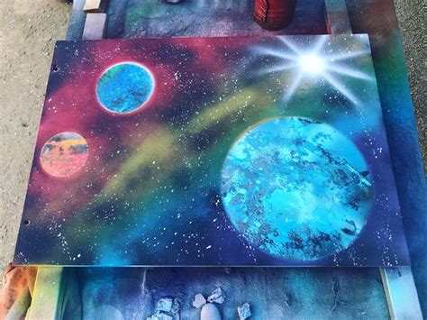 Pin By Kiri Dixon Art On Spray Paint Art Galaxy Spray Paint Art