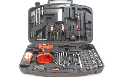 Need a drill/driver, circular saw, mouse® detail sander and light plus. Black & Decker CD1402 Drill/Tool Kit | Property Room