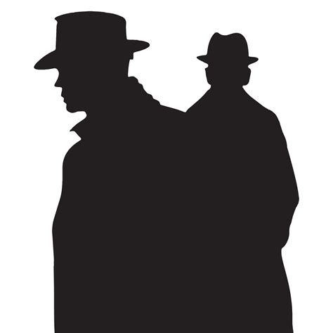 Detective Black Silhouette Silhouette Of A Detective On Crime Scene