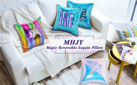 Mhjy Mermaid Sequin Pillow With Insert 16x16reversible