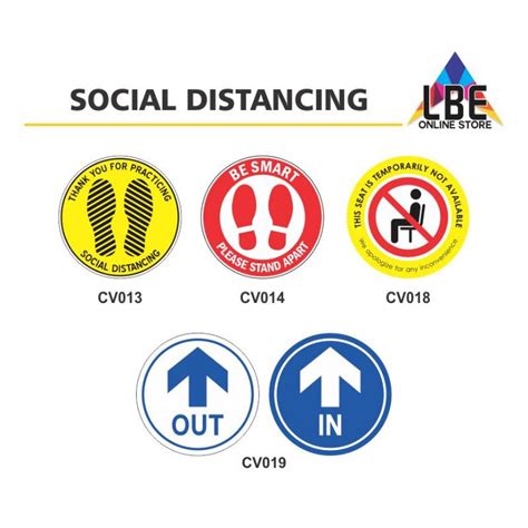 Social Distancing Floor Sticker 300mm Shopee Malaysia