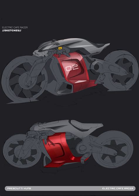 Electric Cafe Racer On Behance Bike Sketch Concept Motorcycles