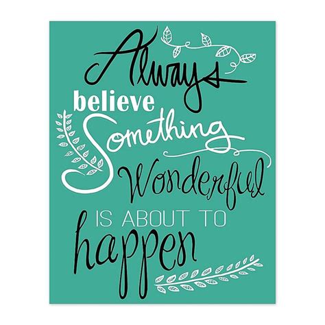 Believe Something Wonderful 16 Inch X 20 Inch Canvas Wall Art