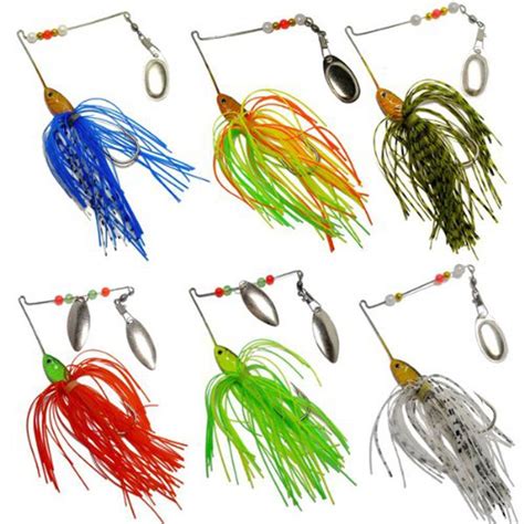 New Fishing Lure 6pc Fishing Hard Spinner Lure Spinnerbait Pike Bass