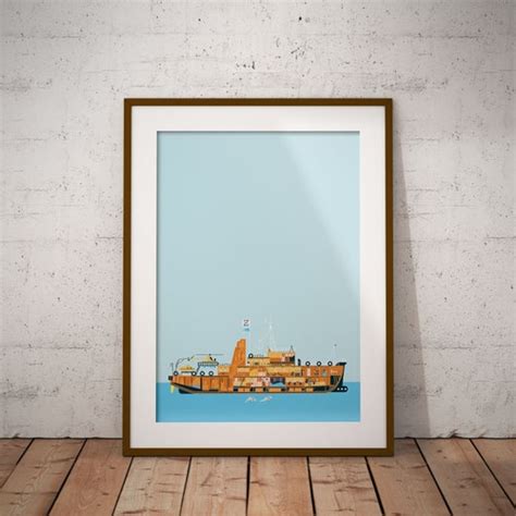 The Life Aquatic With Steve Zissou 16x12 Movie Poster Print Etsy